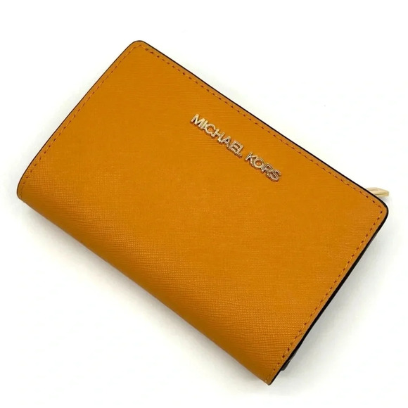 Michael Kors Medium Bifold Zip Chain Wallet Cider - Picture 6 of 8